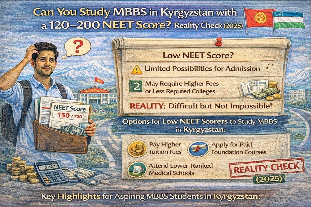 Can You Study MBBS in Kyrgyzstan with a 120–200 NEET Score? Reality Check (2025)
